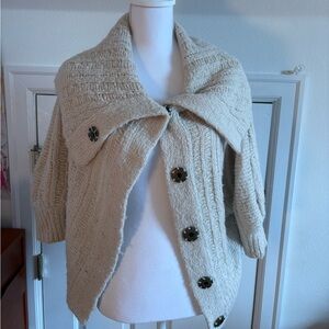 We The Free Cream Button-Up Sweater